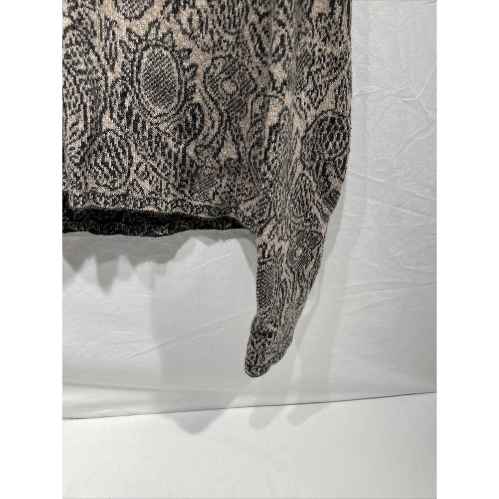 Sweater‎ Knit Jacket Shawl Collar Button Front Geometric Print Made in Italy L - Picture 3 of 11